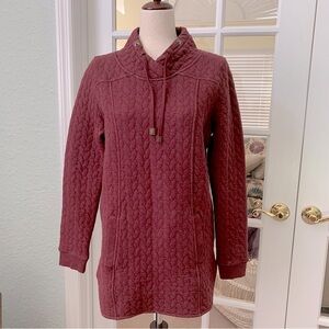 Orvis Cozy Maroon Quilted Pullover